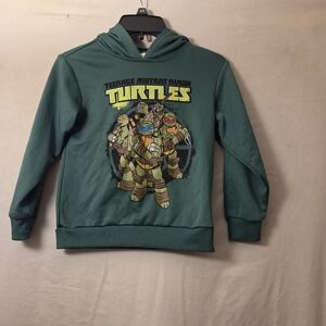 Teenage Mutant Ninja Turtles Hoodie Nickelodeon Size 6/7 Small Green Pullover